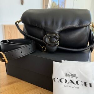 Coach Black Leather Shoulder Bag        Pillow Tabby Shoulder Bag 26 CO772